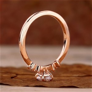 Anillo de Diamante Cultivado en Laboratorio de Corte Brillante de 0.53 CT, Anillo de Compromiso y Boda con Cinco Piedras, Claridad VS2 - Product Image 6