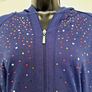 เสื้อฮู้ดสำหรับผู้หญิงประดับพลอยเทียมสามารถซักได้ง่ายทนทานเสื้อฮู้ดดี้ระบายอากาศได้ป้องกันรอยยับ - Product Image 5