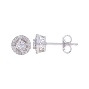 ต่างหูเม็ดกลมรูปทรงดอกไม้แบบกด - Product Image 1
