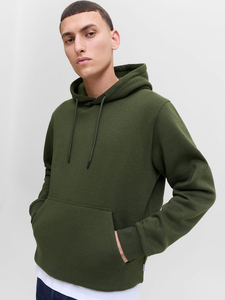Sudadera con capucha de calle de gran tamaño para hombre de algodón 100% de alta calidad estilo Hip Hop personalizado patrón sólido teñido liso para invierno - Product Image 3