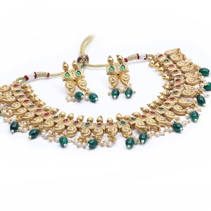 Ensemble de bijoux en laiton Vintage Antique traditionnel lien à la mode Chic avec finition mate colliers Chapado Antiguo à la mode - Product Image 2