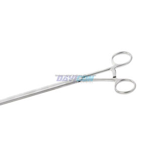 เครื่องมือหนีบหลอดเลือดแบบส่องกล้องผ่าหลังอก DeBakey ทำจากสแตนเลส ได้รับการรับรองมาตรฐาน CE ขนาด 115 มม. แบบตรง 1x2 ปากหนีบเรียวแบบไม่ทำให้เกิดการบาดเจ็บ ขนาดแกน 10 มม. พร้อมระบบ Ratchet ความยาว 29.5 ซม. - Product Image 4