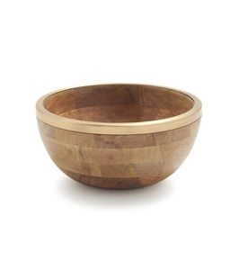 Cuenco de madera de acacia natural para servir, cuenco de fruta y aperitivos para ensaladas hecho a mano para cocina y comedor, duradero y duradero - Product Image 4