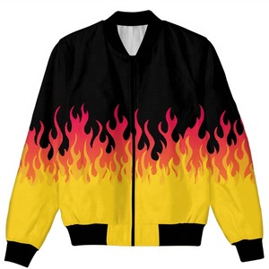 Wholesale Sublimated Bomber Jacket Unisex Winter <b>Clothes</b> 100% Polyester Warm Varsity Jacket Waterproof Eco-Friendly Outdoor Use - Product Image 3