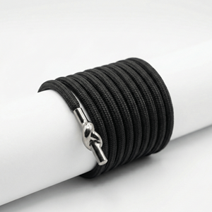 Cordon tressé ciré personnalisé Shengqier avec embouts en caoutchouc colorés |   100% polyester, luxe, écologique, diamètre 5 mm, longueur 90-180 cm - Product Image 1