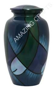 Vente chaude Style Américain Violet Peint À La Main En Métal Adulte Urne Excellente Qualité Fournitures Funéraires à Bas Prix - Product Image 4