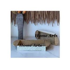 ชุดถาดเสิร์ฟอาหารไม้แบบอิสลาม 2 ใบ ขนาดสั่งทำพิเศษ สำหรับเสิร์ฟขนมหวานและอินทผลัม ราคาไม่แพง - Product Image 1