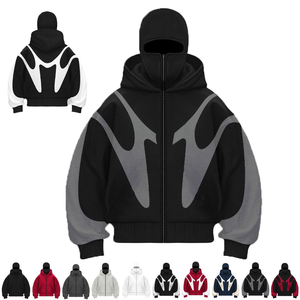 Padola เสื้อฮู้ดผู้ชายโอเวอร์ไซส์, เสื้อสเวตเชิ้ต Y2K ลายขวางสองทางมีซิปแบบสวมหัวเสื้อแจ็คเก็ตขนแกะเสื้อสเวตเชิ้ตสำหรับผู้ชาย - Product Image 6