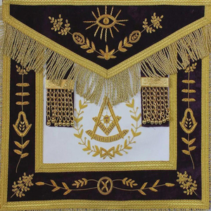 Delantales Masónicos Rectangulares de Cuero Bordados Personalizados con Hilo de Bullion, Regalia de Past Master, Ecológicos, Vintage, Nueva Llegada 2026 - Product Image 2