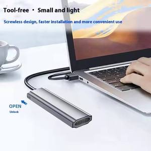 Portable Aluminum M.2 Nvme NGFF <b>Ssd</b> case <b>Enclosure</b> Dual Protocol Type-C Port USB 3.1 10Gbps Adapter for WD M.2 <b>Ssd</b> - Product Image 6