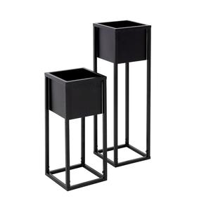 Decorative Metal <b>Pot</b> <b>Stand</b> With Black Finish Designed For Indoor <b>Plant</b> Lovers And Outdoor Garden Areas - Product Image 1