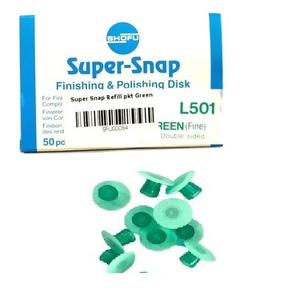 Disco de Pulido Dental Super Snap L501 Verde Fino para Restauraciones de Composite, Paquete de 50 Unidades - Product Image 1