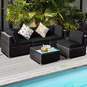 Juego de muebles de exterior de mimbre tejido a mano de alta calidad, sofá de ratán para jardín, sillas de mesa para Patio, balcón, uso en Resort - Product Image 3