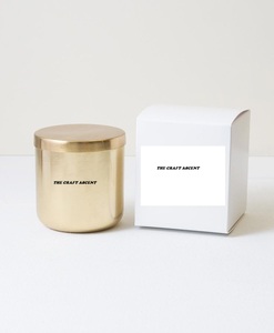 Venta al por mayor logotipo personalizado Navidad hogar Decoración latón vela tarro hecho a mano acabado pulido vela perfumada recipiente barato vainilla - Product Image 3