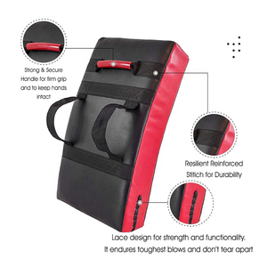 Protectores de patada de alta calidad Entrenamiento Fitness Entrenamientos Heavy Kick Shield Hecho a medida Cuero curvo Superventas Kick Shields - Product Image 2