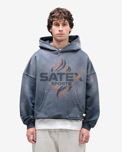 Sweat-shirts à capuche unisexes d'hiver de qualité supérieure, style urbain moderne, avec poche surdimensionnée, appliqué, manches longues, respirant, polyester/coton - Product Image 1