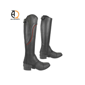 Medias Polainas de Cuero Premium Impermeables y Transpirables con Cierre de Cremallera Curvo para Montar a Caballo - Product Image 6