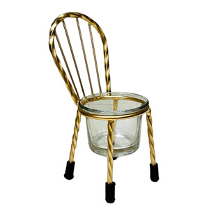 Bougeoirs en fer avec métal votif doré fait à la main, parfait pour la décoration de la maison et du jardin, prix personnalisé - Product Image 2