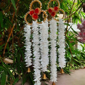 Artificial Jasmine Flower Gota Hanging With Bells for <b>Decoration</b> Wedding Backdrops Garlands Wall Hanging for Home Diwali <b>Decors</b> - Product Image 5