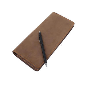 Cartera ligera de piel auténtica de alta calidad para hombre, diseño de logotipo personalizado, tarjetero RFID Premium plegable de longitud larga al por mayor - Product Image 6