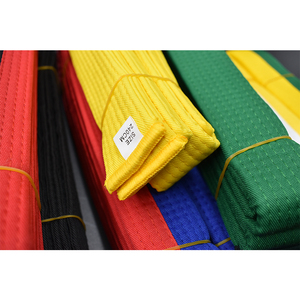 Cinturón de artes marciales colorido personalizado, doble envoltura, Taekwondo, kárate, Judo, venta al por mayor - Product Image 4