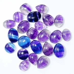 AAA + qualité naturel violet Fluorite pierres précieuses en vrac taille libre Cabochon pierres précieuses en vrac mélange Lot pierres précieuses fines pour la fabrication de bijoux - Product Image 3