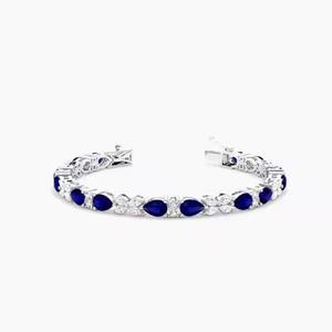 IGI Certifié Top Qualité Moissanite Tennis 14K Bracelet Tennis Bracelets Poire Et Diamant Coupe Ronde - Product Image 4