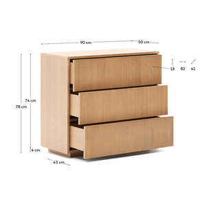 Buffet moderne en bois avec bois de teck naturel, élégant meuble de rangement pour la maison et la vente en gros - Product Image 6