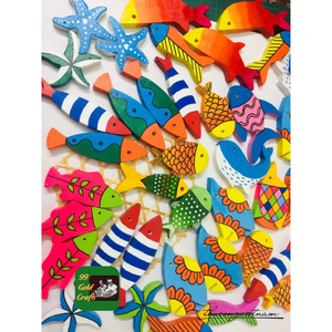 WOODEN FISH SCULPTURE HAND CARVED WALL <b>ART</b> TABLETOP DECOR BEACH THEME ORNAMENT VIETNAM EXPORT SUPPLY - Product Image 5