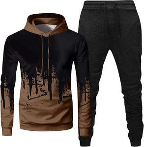 Survêtement Chaud en Coton Imprimé Unisexe Personnalisé Vintage 2 Pièces Jogging Costume à Capuche Moderne XL Hiver Respirant Grande Taille - Product Image 1