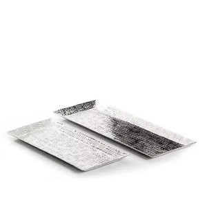 Plateau de service pour aliments et desserts au design fabuleux, plateau en métal martelé de la plus haute qualité pour accessoires de vaisselle à la vente - Product Image 2