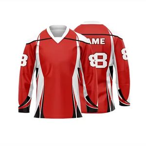 เสื้อเจอร์ซีย์ทีมฮ็อกกี้น้ำแข็งย้อนกลับปักตามสั่งสำหรับเยาวชน - Product Image 3