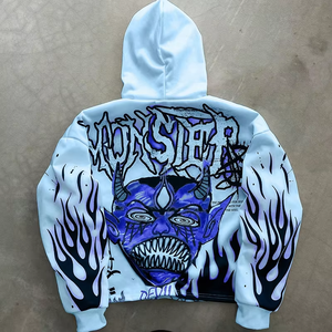 Gran oferta, sudaderas con capucha lisas en blanco de peso pesado de algodón estampado de calidad superior para mujeres, sudaderas con capucha cómodas de estilo profesional para hombres - Product Image 3