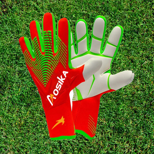 Gants de gardien de but de football professionnels de haute qualité en cuir, à doigts complets, antidérapants, imperméables et respirants, séchage rapide - Product Image 6