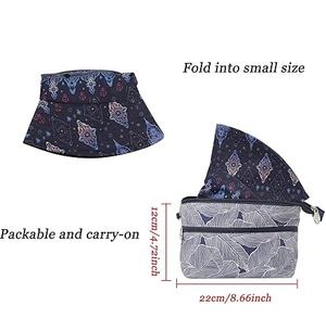 หมวกทรงถังทรงกลมสไตล์แฟชั่นสำหรับฤดูร้อนกลางแจ้งหมวกลำลองปรับแต่งได้ทุกเพศดีไซน์ปักพิมพ์ลายล่าสุด - Product Image 4