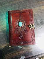 Agate sur mesure beau matériau en cuir de journal fabriqué à la main avec une apparence artistique pour les cadeaux