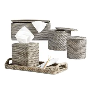 New arrival 2024 natural handmade grey bath accessories for bathroom decoration & necessary household items made in Vietnam