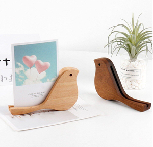 ที่วางเมนูทำจากไม้รูปทรงนกทำมือโต๊ะน่ารัก - Product Image 3