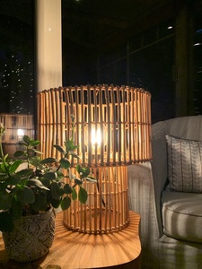 Lámpara de mesa de ratán King Craft Viet con control táctil, lámpara colgante tejida a mano, pantalla de lámpara, fabricante de interiores, lámparas - Product Image 4