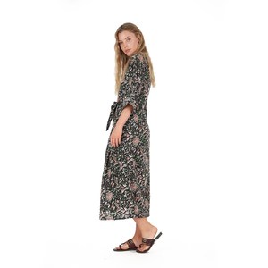 Robe imprimée pour femme Kimono en coton Robe légère à imprimé floral Robe Kimono en coton à motifs - Product Image 2