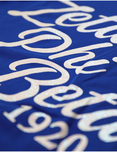 Zeta Phi Beta 1920 Script Logo T-shirt à manches longues bleu royal coton broderie vie grecque vêtements collège sororité porter - Product Image 6