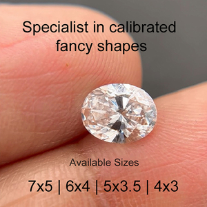 Anillo de compromiso suelto de diamante cultivado en laboratorio blanco de corte ovalado de 3x4mm, fabricación de joyas con certificado IGI, joyería de oro calibrada - Product Image 4