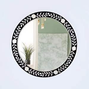 Luxury MOP Decorative Mirror <b>Frame</b> with Unique Agate Accents Magnesia Crafts - Product Image 4