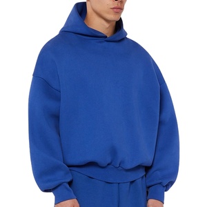 Sudadera Corta de Invierno para Hombre, Estilo Holgado, Corte Regular, Algodón Grueso, Felpa Francesa, 450 g/m², Anti-Pilling, Secado Rápido - Product Image 1