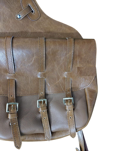 Bolsas de sillín de salto ecuestre de cuero genuino de alta calidad, ropa de equitación occidental mecanizada a mano, bolsa de sillín Premium para - Product Image 3