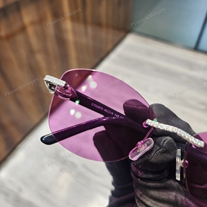 Customized Iced Out Pink Shades Lenses 2 Row Moissanite Studded Bridge <b>Sunglasses</b> for Men <b>Wood</b> Grain Glasses for Indian Supplier - Product Image 3