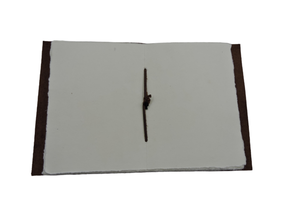 ที่กําหนดเองสมุดบันทึกหนังแท้กระดาษทําด้วยมือสีขาวโบราณกระดาษขอบกระดาษไดอารี่ยืดหยุ่นปิดวารสาร - Product Image 5