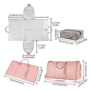 Bolsa de fin de semana para mujer, bolsa de lona de viaje con manga de carrito para artículo personal, bolsa de gimnasio de viaje con zapatos - Product Image 5