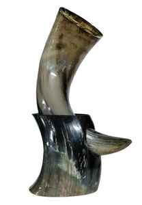 Corne à boire Viking de qualité supérieure Tasse à corne pure Fabriquée à la main Corne naturelle Utilisation alimentaire sûre Meilleure bière à boire Style américain - Product Image 2