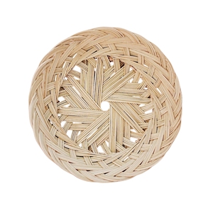 Tienphong ถาดรอง2025ทรงกลมงานสานมือรูปดอกลิลลี่งานสานมือสำหรับตกแต่งของขวัญตะกร้าตั้งโต๊ะ - Product Image 1